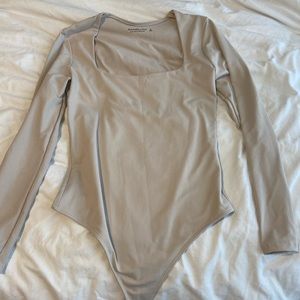 abercrombie seamless square neck long sleeve bodysuit